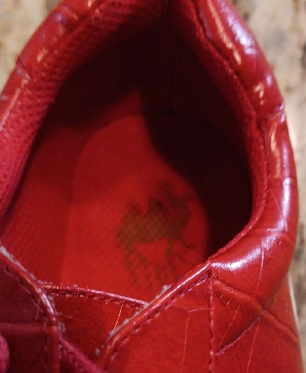 Gourmet The 35 Lite LXE Red Crocodile Embossed Leather Sneakers